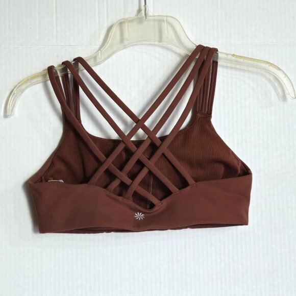 Athleta Sports Bra Small Multiple Straps Pullover Criss Cross - Picture 2 of 6